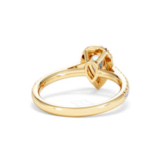 Diana Diamond Pear Halo Engagement Ring in 18K Gold 1ct G/VS