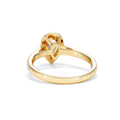 Diana Diamond Pear Halo Engagement Ring in 18K Gold 1ct G/VS