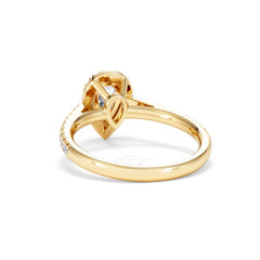 Diana Diamond Pear Halo Engagement Ring in 18K Gold 1ct G/VS
