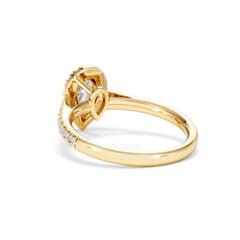 Diana Diamond Pear Halo Engagement Ring in 18K Gold 1ct G/VS