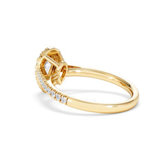 Diana Diamond Pear Halo Engagement Ring in 18K Gold 1ct G/VS