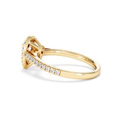 Diana Diamond Pear Halo Engagement Ring in 18K Gold 1ct G/VS