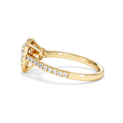 Diana Diamond Pear Halo Engagement Ring in 18K Gold 1ct G/VS