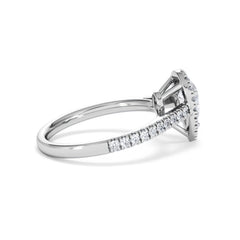 Diana GIA Diamond Pear Halo Engagement Ring Platinum 1.35ct G/VS