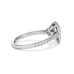 Diana GIA Diamond Pear Halo Engagement Ring Platinum 1.35ct G/VS