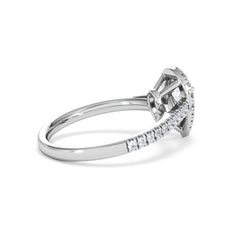 Diana GIA Diamond Pear Halo Engagement Ring Platinum 1.35ct G/VS