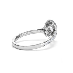 Diana GIA Diamond Pear Halo Engagement Ring Platinum 1.35ct G/VS