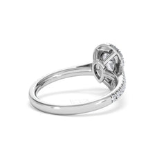 Diana GIA Diamond Pear Halo Engagement Ring Platinum 1.35ct G/VS