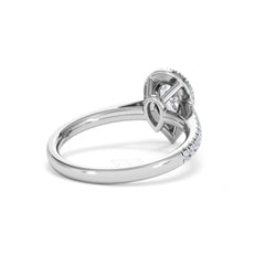 Diana GIA Diamond Pear Halo Engagement Ring Platinum 1.35ct G/VS