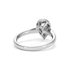 Diana GIA Diamond Pear Halo Engagement Ring Platinum 1.35ct G/VS
