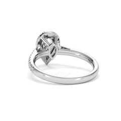 Diana GIA Diamond Pear Halo Engagement Ring Platinum 1.35ct G/VS
