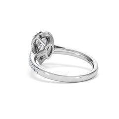 Diana GIA Diamond Pear Halo Engagement Ring Platinum 1.35ct G/VS
