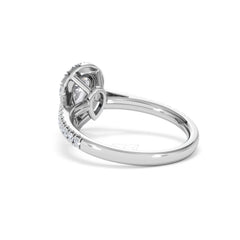 Diana GIA Diamond Pear Halo Engagement Ring Platinum 1.35ct G/VS