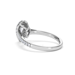 Diana GIA Diamond Pear Halo Engagement Ring Platinum 1.35ct G/VS