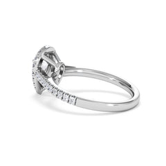 Diana GIA Diamond Pear Halo Engagement Ring Platinum 1.35ct G/VS