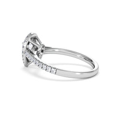 Diana GIA Diamond Pear Halo Engagement Ring Platinum 1.35ct G/VS