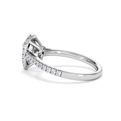Diana GIA Diamond Pear Halo Engagement Ring Platinum 1.35ct G/VS
