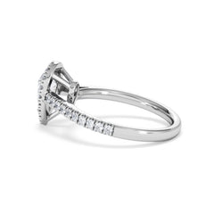 Diana GIA Diamond Pear Halo Engagement Ring Platinum 1.35ct G/VS