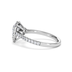 Diana GIA Diamond Pear Halo Engagement Ring Platinum 1.35ct G/VS
