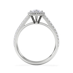 Diana GIA Diamond Pear Halo Engagement Ring Platinum 1.35ct G/VS