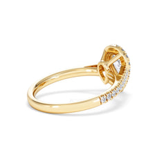 Diana GIA Diamond Pear Halo Engagement Ring in 18K Gold 1.35ct H/SI