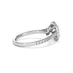 Georgina Lab Oval Diamond Halo Engagement Ring Platinum 1.55ct F/VS1