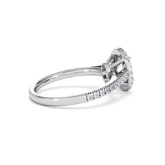 Georgina Lab Oval Diamond Halo Engagement Ring Platinum 1.55ct F/VS1