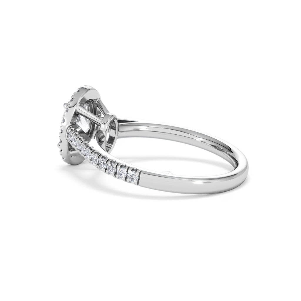 Georgina Lab Oval Diamond Halo Engagement Ring Platinum 1.55ct F/VS1