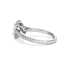 Georgina Lab Oval Diamond Halo Engagement Ring Platinum 1.55ct F/VS1