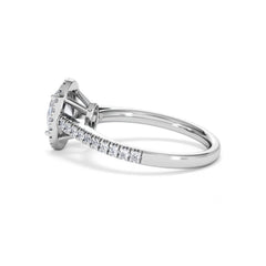 Georgina Lab Oval Diamond Halo Engagement Ring Platinum 1.55ct F/VS1