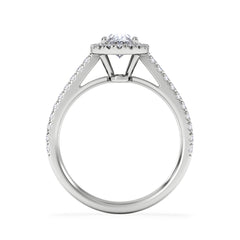 Georgina GIA Oval Diamond Halo Engagement Ring 18KW Gold 1.55ct G/VS1
