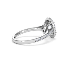 Georgina Lab Oval Diamond Halo Engagement Ring Platinum 2.05ct F/VS1