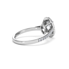 Georgina Lab Oval Diamond Halo Engagement Ring Platinum 2.05ct F/VS1