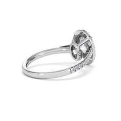 Georgina Lab Oval Diamond Halo Engagement Ring Platinum 2.05ct F/VS1