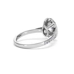 Georgina Lab Oval Diamond Halo Engagement Ring Platinum 2.05ct F/VS1