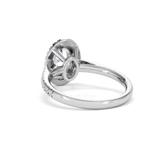 Georgina Lab Oval Diamond Halo Engagement Ring Platinum 2.05ct F/VS1