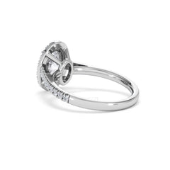 Georgina Lab Oval Diamond Halo Engagement Ring Platinum 2.05ct F/VS1