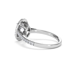 Georgina Lab Oval Diamond Halo Engagement Ring Platinum 2.05ct F/VS1