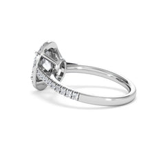 Georgina Lab Oval Diamond Halo Engagement Ring Platinum 2.05ct F/VS1