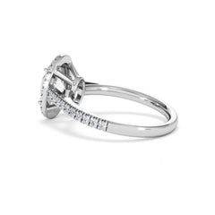 Georgina Lab Oval Diamond Halo Engagement Ring Platinum 2.05ct F/VS1
