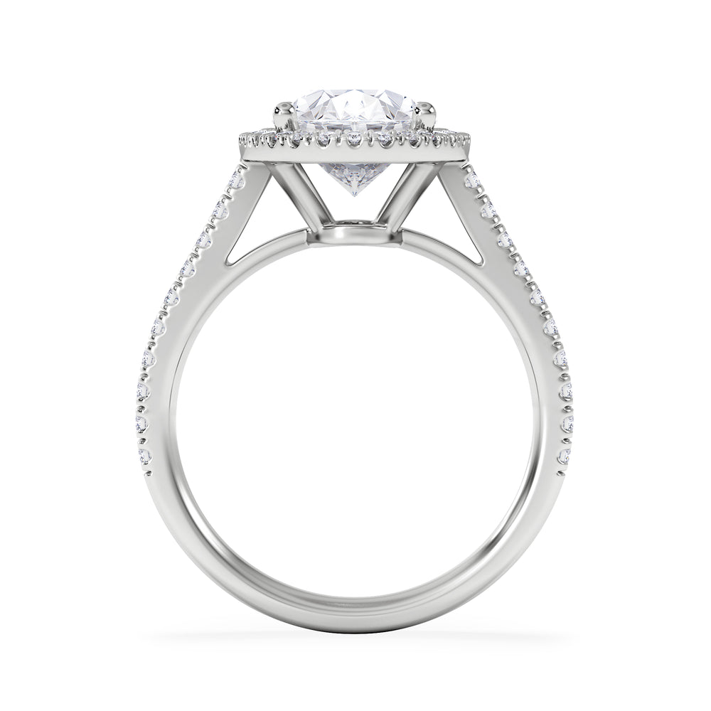 Georgina 3.50ct Lab Diamond Oval Cut Engagement Ring in Platinum G/VS1
