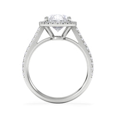 Georgina 3.50ct Lab Diamond Oval Cut Engagement Ring in Platinum G/VS1