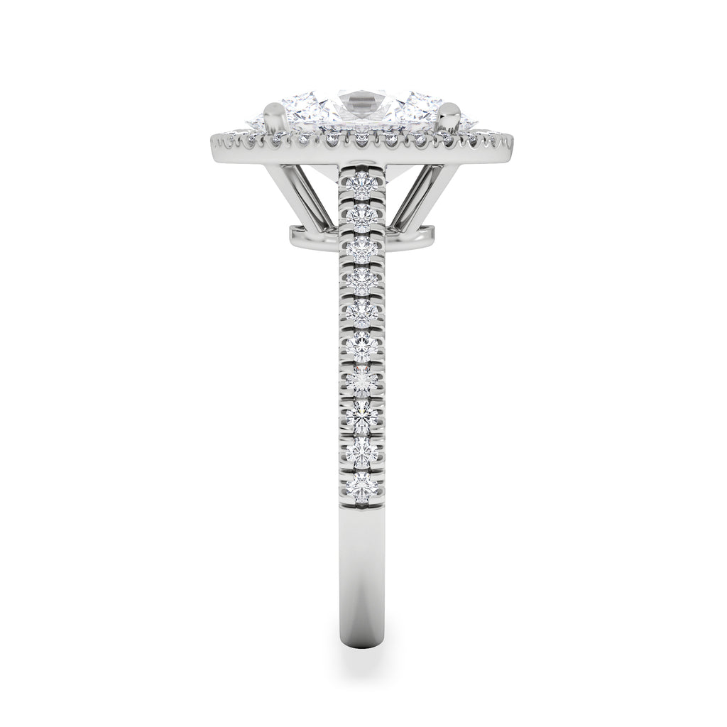 Georgina 3.50ct Lab Diamond Oval Cut Engagement Ring in Platinum G/VS1