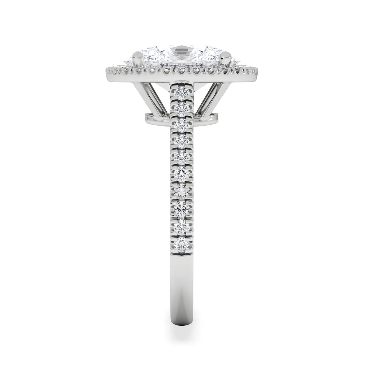 Georgina 3.50ct Lab Diamond Oval Cut Engagement Ring in Platinum G/VS1