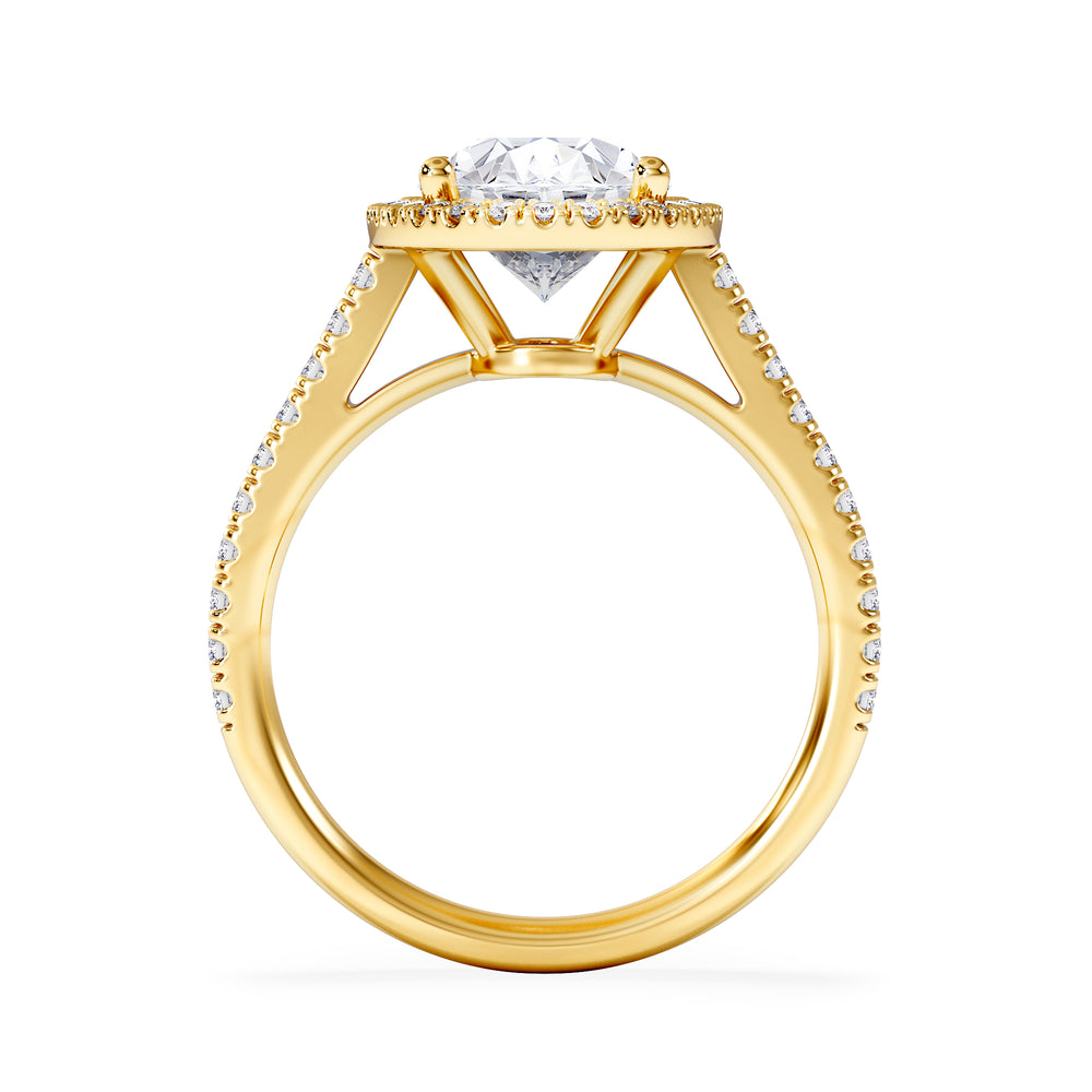 Georgina 3.50ct Lab Diamond Oval Cut Engagement Ring in 18K Yellow Gold G/VS1