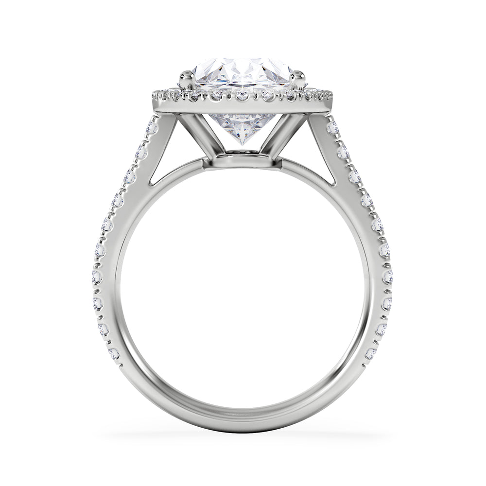 Georgina 5.70ct Lab Diamond Oval Cut Engagement Ring in Platinum G/VS1