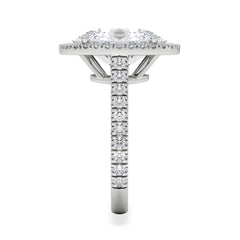 Georgina 5.70ct Lab Diamond Oval Cut Engagement Ring in 18K White Gold G/VS1