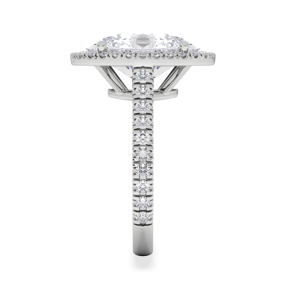 Georgina 5.70ct Lab Diamond Oval Cut Engagement Ring in Platinum G/VS1