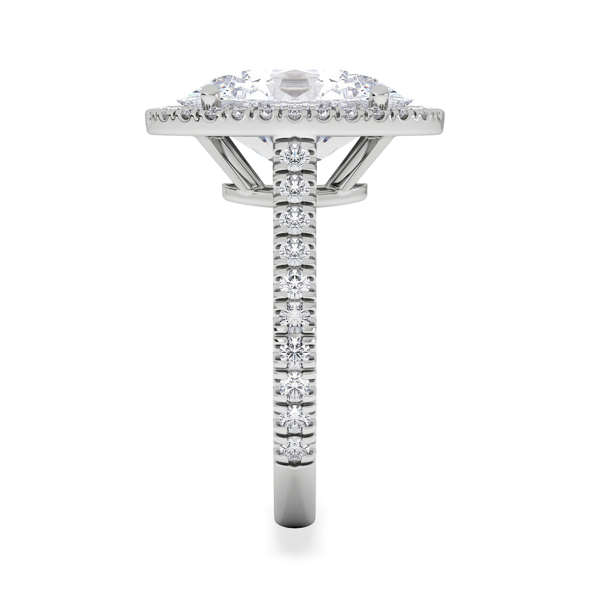 Georgina 5.70ct Lab Diamond Oval Cut Engagement Ring in Platinum G/VS1