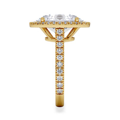 Georgina 5.70ct Lab Diamond Oval Cut Engagement Ring in 18K Yellow Gold G/VS1